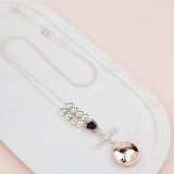 Mixed TBar Disc & Bead Necklace