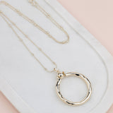 Light Gold Ring with Ball Necklace