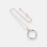 Rose Gold Ring with Ball Necklace