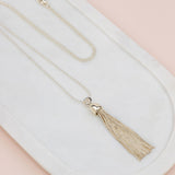 Light Gold J1 Favourite Tassel Necklace