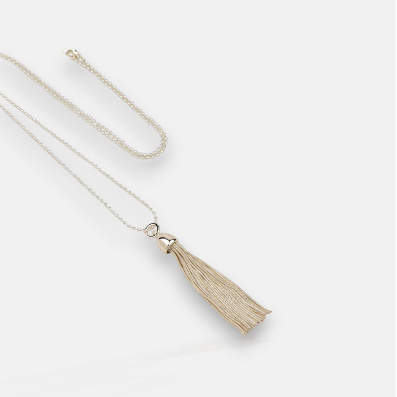 Light Gold J1 Favourite Tassel Necklace