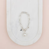 Silver Single Pearl Bracelet