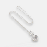 Silver Bling Heart Necklace