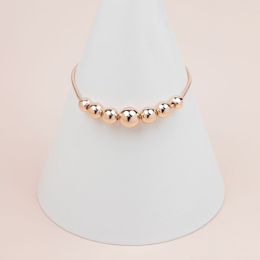 Adjustable Rose Gold Bead Bracelet