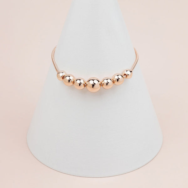 Adjustable Rose Gold Bead Bracelet