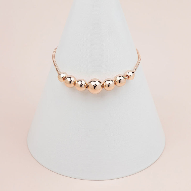 Adjustable Rose Gold Bead Bracelet