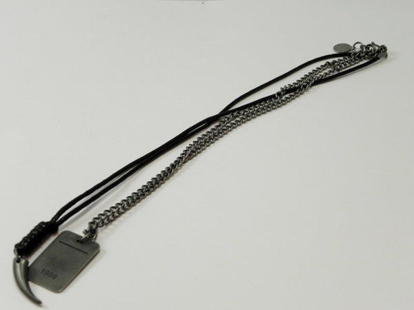 ManCo | Double Chain, Tooth and Plate Necklace