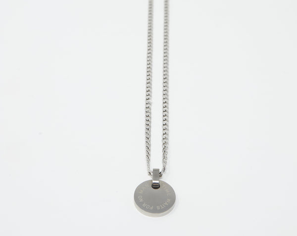 ManCo | Sort Stainless Steel Small Disc Necklace