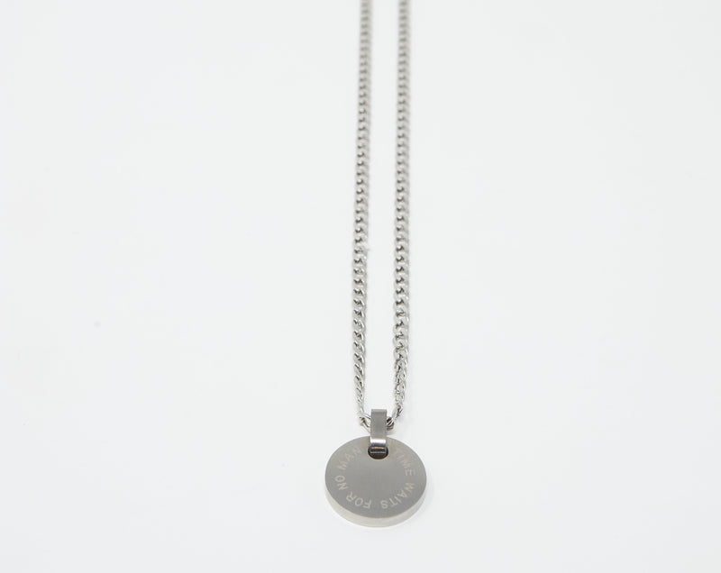 ManCo | Sort Stainless Steel Small Disc Necklace