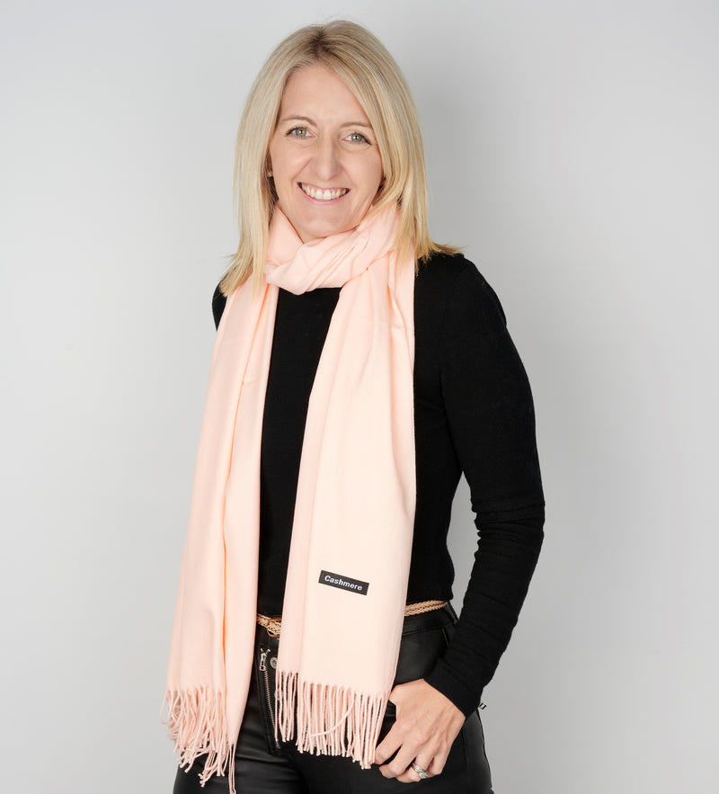 Pink Cashmere Look Scarf