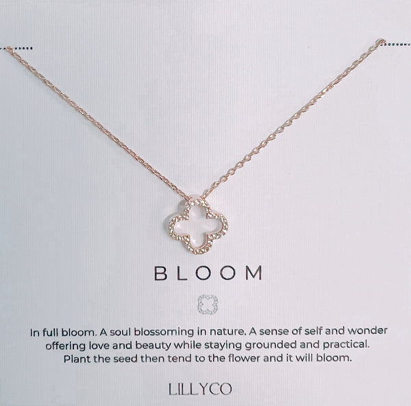 Fine | Bloom Flower Rose Gold Boxed Necklace